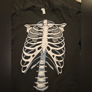 Black Skeleton Bones Shirt Size XL
